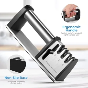 4-in-1 Knife Scissors Sharpener Stainless Steel Manual