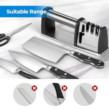 4-in-1 Knife Scissors Sharpener Stainless Steel Manual