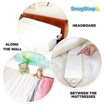 SnugStop The Original Bed Wedge | Gap Filler Between Your Headboard and Mattress | Triangle Pillow Wedge | Bed Filler Wedge | Gap Headboard Filler | Gap Bed Stoppers | Don't Lose Your Pillow(Twin)