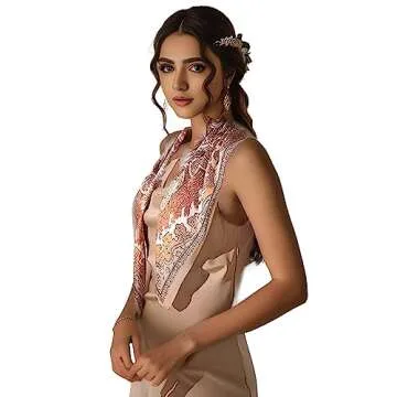 RIIQIICHY Womens Head Hair Scarf Like Satin Silk Scarf Sleeping Hair Wrapping Night 27.5"