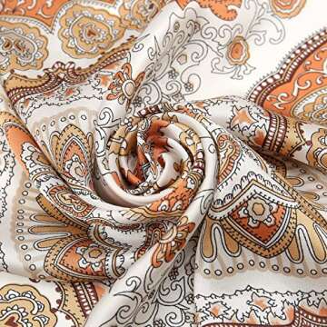 RIIQIICHY Womens Head Hair Scarf Like Satin Silk Scarf Sleeping Hair Wrapping Night 27.5"