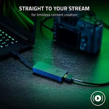 Razer Ripsaw X - USB Capture Card with 4K Camera Connection for Full 4K Streaming (4K 30FPS Capture, HDMI 2.0, USB 3.0, Plug and Play, Streaming Software Compitable, Compact Form Factor) Black