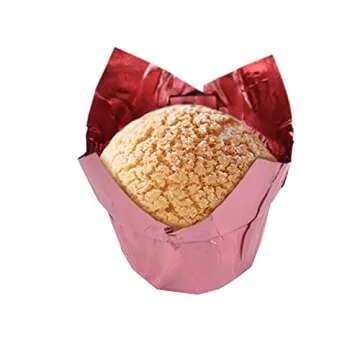 Party Hippo Gold Tulip Cupcake Liners 100 Pcs Baking Paper Cups Holders Greaseproof Muffin Cases Wrappers for Wedding Birthday Party Baby Shower (Rose Gold)