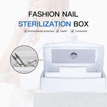 Plastic Sterilizing Tray-Tool Sterilization Box for Nail & Tweezers