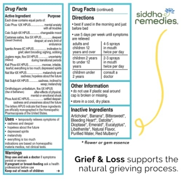 Siddha Remedies Grief & Loss Spray for Emotional Support