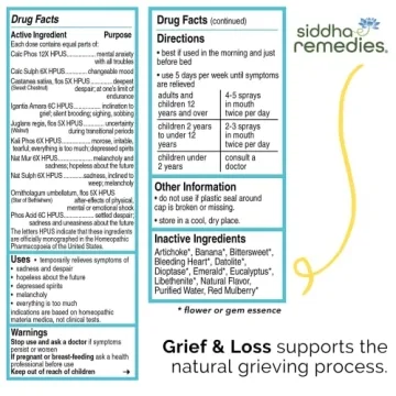 Siddha Remedies Grief & Loss Spray for Emotional Support