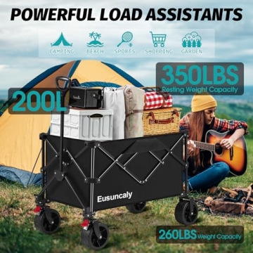 200L Heavy Duty Collapsible Folding Wagon Cart