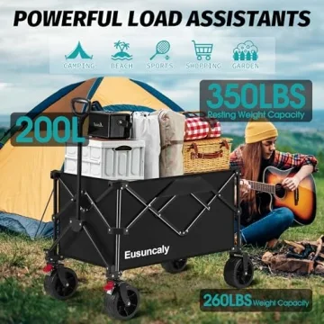 200L Heavy Duty Collapsible Folding Wagon Cart