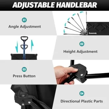 200L Heavy Duty Collapsible Folding Wagon Cart