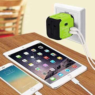 UPPEL Travel Adapter Dual USB All-in-one Global Charger
