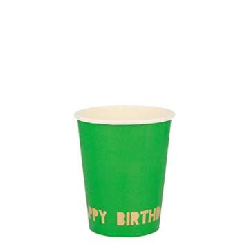 Meri Meri Happy Birthday Cups for Festive Celebrations