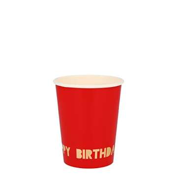 Meri Meri Happy Birthday Cups for Festive Celebrations