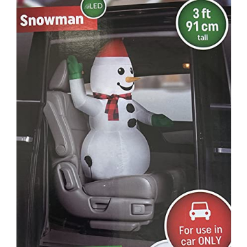 Gemmy Inflatable Snowman Car Decoration for Holiday Fun