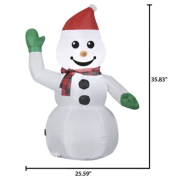Gemmy Inflatable Snowman Car Decoration for Holiday Fun