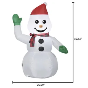 Gemmy Inflatable Snowman Car Decoration for Holiday Fun