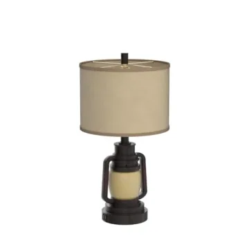 AIDENOEY Lantern Table Lamp Set with Nightlight & USB Ports