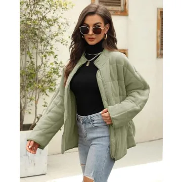 Warm Womens Lightweight Quilted Jacket for Winter Style