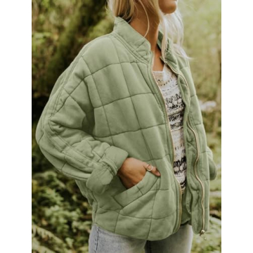 Warm Womens Lightweight Quilted Jacket for Winter Style
