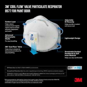 3M P95 Particulate Respirator 8577 with Cool Flow Valve