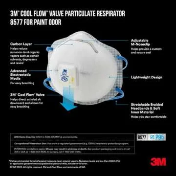 3M P95 Particulate Respirator 8577 with Cool Flow Valve