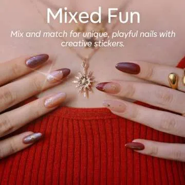 modelones Gel Nail Polish Kit with U V Light, Milky White Burgundy Red Bronze Nude Pink Manicure Sta...