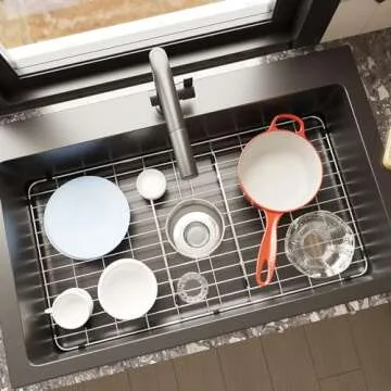 Durable Stainless Steel Sink Protector for Kitchens