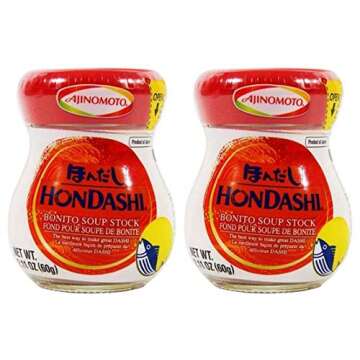 Japanese Hon Dashi Bonito Fish Soup Stock - 2.1 oz x 2 bottles
