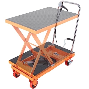 VEVOR Hydraulic Lift Table Cart - 500lbs Capacity, 28.5" Lifting Height, Durable Design for Heavy Li...