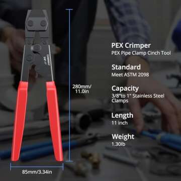 Effortless CAMWAY PEX Crimping Tool - Durable & Reliable