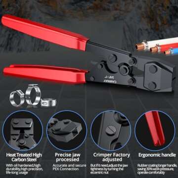 Effortless CAMWAY PEX Crimping Tool - Durable & Reliable
