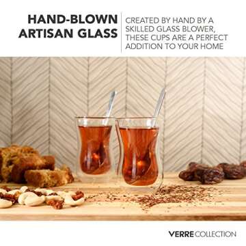 Verre Collection 4.25 oz Turkish Tea Cups Set of 2