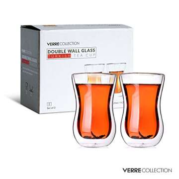 Verre Collection 4.25 oz Turkish Tea Cups Set of 2
