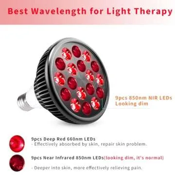 Wolezek Red Light Therapy Lamp for Pain and Skin Care