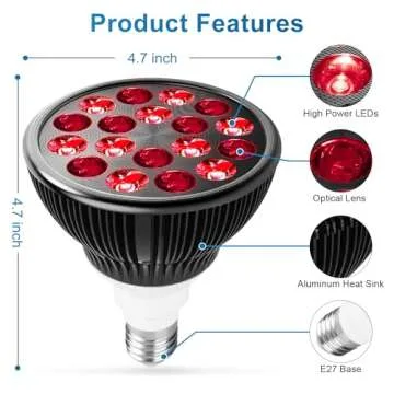 Wolezek Red Light Therapy Lamp for Pain and Skin Care