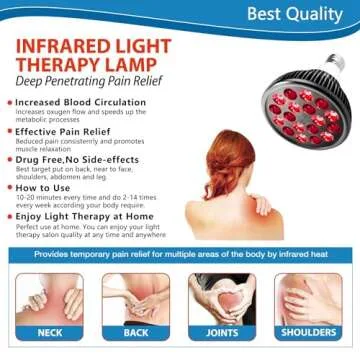 Wolezek Red Light Therapy Lamp for Pain and Skin Care
