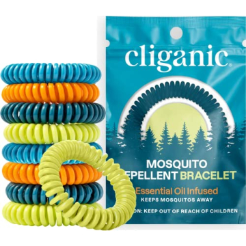Cliganic Mosquito Repellent Bracelets 25 Pack DEET-Free