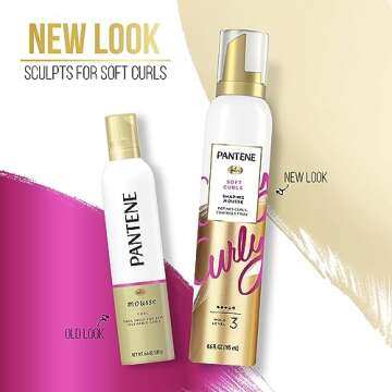 Pantene Pro-V Curl Mousse to Tame Frizz for Soft, Touchable Curls, 6.6 oz