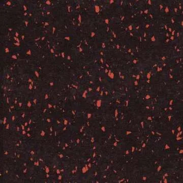 American Floor Mats 3/8in (9mm) Thick 10% Red 4' x 7' Heavy Duty Rubber Rolls, Protective Exercise Mats, Home Gym Rubber Flooring