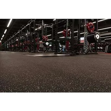 American Floor Mats 3/8in (9mm) Thick 10% Red 4' x 7' Heavy Duty Rubber Rolls, Protective Exercise Mats, Home Gym Rubber Flooring