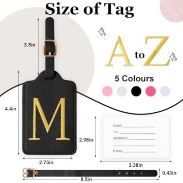 Personalized Initial Luggage Tags - Stylish Travel Accessories