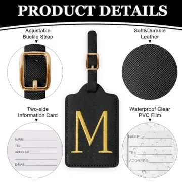 Personalized Initial Luggage Tags - Stylish Travel Accessories