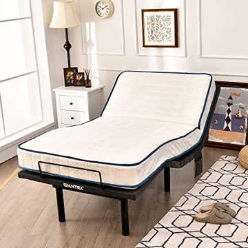 Giantex Adjustable Bed Base with Remote, Zero Gravity Electric Adjustable Bed w/Head and Foot Inclin...