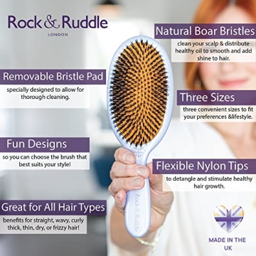 Rock & Ruddle Boar Bristle Hair Brush for All Hair Types