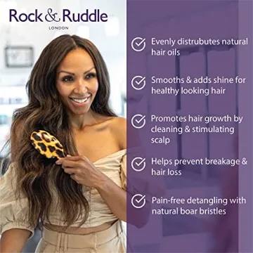 Rock & Ruddle Boar Bristle Hair Brush for All Hair Types