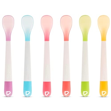 Munchkin Lift Baby and Toddler Spoons, Multicolored Set of 6