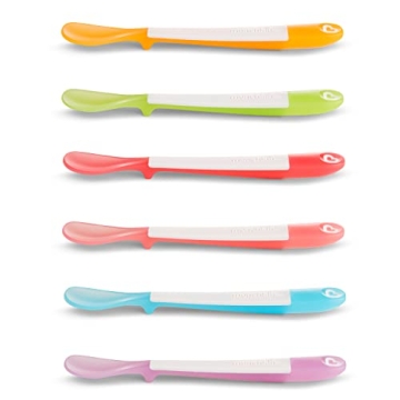 Munchkin Lift Baby and Toddler Spoons, Multicolored Set of 6