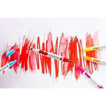 Ecoline Talens Duotip Primary Paint Set 3 Colours 2 Tips Brush Pen