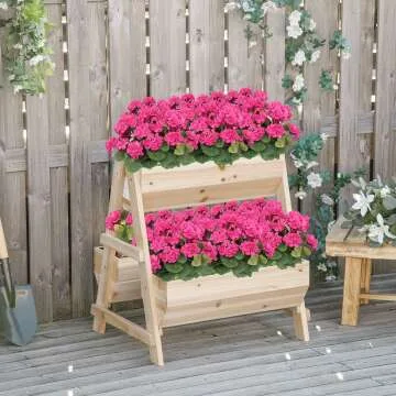 Red Geranium Silk Flowers - 3 Pack Outdoor Decor