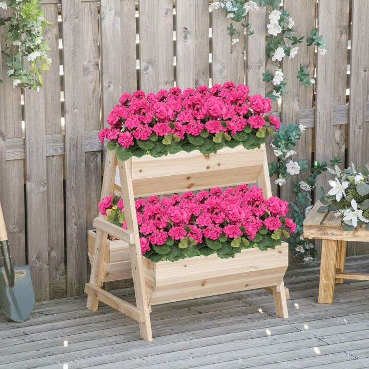 Red Geranium Silk Flowers - 3 Pack Outdoor Decor