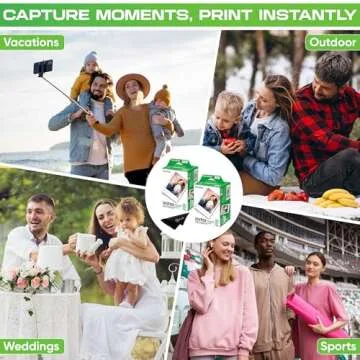 Fujifilm Instax Mini Film Two Instax Film Twin Packs - 40 EXP Total, ISO 800, Compatible to Instax Mini Evo, Instax Mini 12, Instax Mini 11, Mini 9-Balveli Cloth- Fuji Instant Film Mini